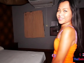 Big ass Asian teen Tuk loves anal sex and he jammed a big cock inside of it