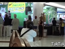 Doxy disrobes to show her beaver