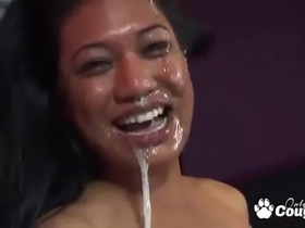 Lyla Lei To Give A Sloppy Blowjob & Gets A Huge Messy Facial