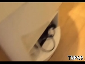 Nymph is crazy about one-eyed monster ride