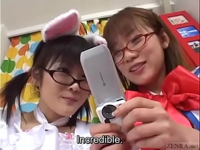 Subtitled Japanese cosplay virtual masturbation support