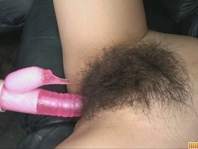 Kaoru Hairy Pussy Gets Filled With Toys
